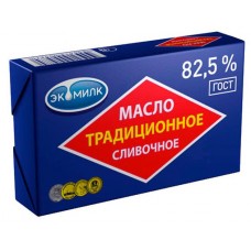 Купить Масло Сладко-сливочное «Экомилк» традиционное несоленое 82,5%, 180 г