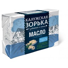 Масло сливочное «Калужская Зорька» Крестьянское 72,5%, 180 г
