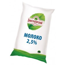 Молоко «Дмитровский продукт» питьевое пастеризованное 2.5%, 900 г
