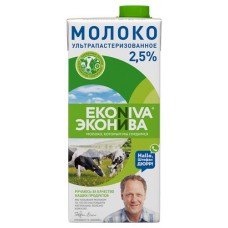 Купить Молоко EkoNiva ультрапастеризованное 2,5%, 1 л