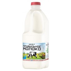 Молоко «Правильное» 3,2%-4%, 2 л