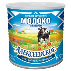 Молоко сгущенное «Алексеевское» цельное с сахаром 8,5%, 360 г