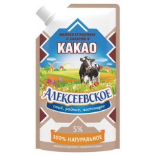 Молоко сгущенное «Алексеевское» с сахаром и какао 5,0%, 270 г