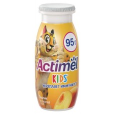 Напиток кисломолочный «Actimel Kids» с персиком 1,5%, 95 г