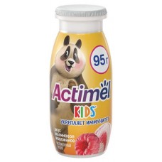 Напиток кисломолочный «Actimel Kids» со вкусом малинового мороженого 1,5%, 95 г