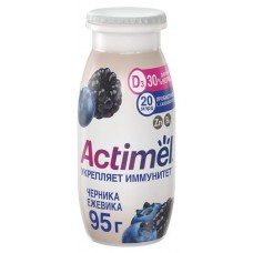 Напиток кисломолочный «Actimel» с черникой и ежевикой 1,5%, 95 г