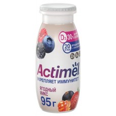 Напиток кисломолочный «Actimel» ягодный микс 1,5%, 95 г