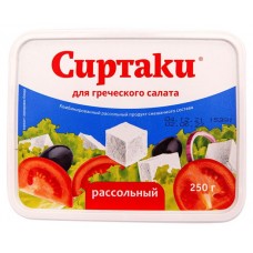 Продукт сырный рассольный «Сиртаки» Original для греческого салата 55%, 250 г