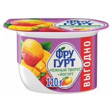 Продукт творожный «Фругурт» с йогуртом со вкусом клубнично-манговый сорбет 4,5%, 110 г
