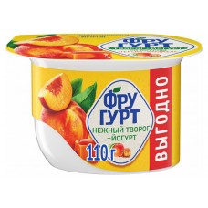 Продукт творожный «Фругурт» с йогуртом со вкусом персик-карамель 4,5%, 110 г
