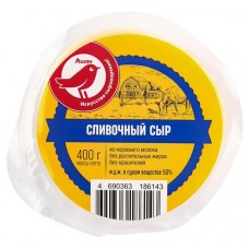 Сыр мягкий АШАН Красная птица Сливочный 50%, 400 г
