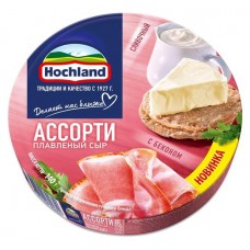 Сыр плавленый Hochland Красное ассорти сливочный с беконом 50%, 140 г