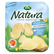 Сыр полутвердый Arla Natura Сливочный Легкий нарезка 30%, 300 г