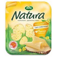 Сыр полутвердый Arla Natura сливочный в нарезке 45%, 300 г