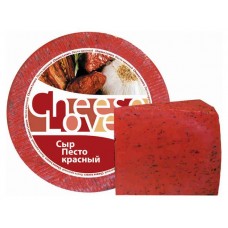 Сыр полутвердый Cheese Lovers песто красный 50%, вес