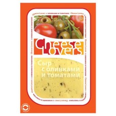 Сыр полутвердый Cheese Lovers с оливками и томатом нарезка 50%, 150 г