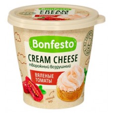 Сыр творожный Bonfesto Кремчиз воздушный сливочный с вялеными томатами 65%, 125 г