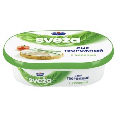 Сыр творожный «Савушкин» Sveza с зеленью 60%, 150 г