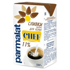 Сливки питьевые Parmalat Chef для кофе ультрапастеризованные 11%, 1 л
