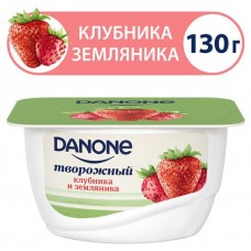 Творожок Danone с клубникой и земляникой 3,6%, 130 г