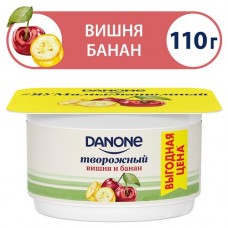 Творожок Danone с вишней и бананом 3,6%, 110 г