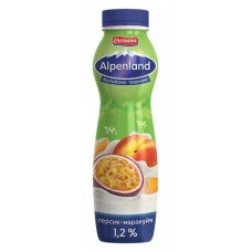 Йогурт питьевой Alpenland персик маракуйя 1,2%, 290 мл