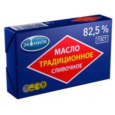Масло сладкосливочное «Экомилк» Традиционное несоленое 82,5%, 180 г