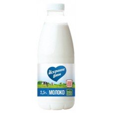 Купить Молоко «Искренне Ваш» пастеризованное 2.5%, 930 г