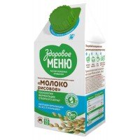 Напиток из растительного сырья «Здоровое Меню» Молоко рисовое обогащенное кальцием и витаминами 1%, 500 мл