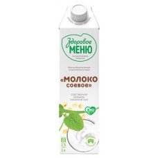 Напиток из растительного сырья «Здоровое Меню» Молоко соевое  1%, 1 л
