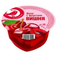 Желе с фруктами АШАН Красная птица вишня, 150 г