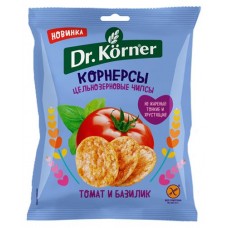 Чипсы Dr.Korner Корнерсы кукурузно-рисовые с томатом и базиликом, 50 г