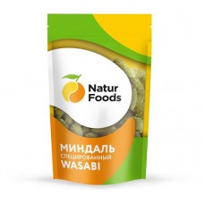 Ядра миндаля жареные NaturFoods Wasabi соленые со специями, 130 г