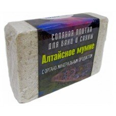 Cоляная плитка для бани и сауны OBSI Алтайское мумие с природным экстрактом, 1,3 кг