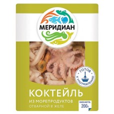 Коктейль «Меридиан» из морепродуктов в желе, 200 г