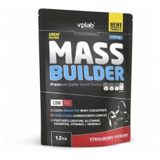 Гейнер VPLab Mass Builder Клубничный йогурт, 1,2 кг