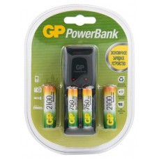 Купить Устройство зарядное GP PowerBank PB330 + 4 аккумуляторные батареи 2А/3А