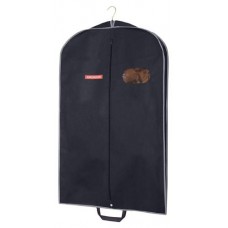 Чехол для одежды Hausmann с овальным окном и ручками объемный черный, 60х100х10 см