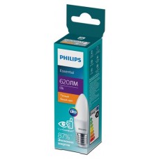 Лампочка светодиодная Philips LED E27 620 Лм теплый белый свет, 6 Вт