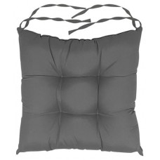 Подушка на стул «Коллекция» с пиковкой темно-серая, 40х40х6 см