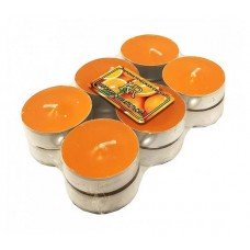 Набор ароматизированных чайных свечей Kukina Raffinata Апельсин, 12 шт