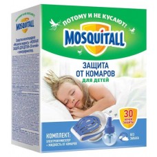 Комплект средств от комаров детский Mosquitall Нежная защита электрофумигатор и жидкость 30 ночей, 30 мл