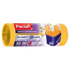 Мешки для мусора Paclan Bunny Bags Aroma с ручками 35 л, 20 шт