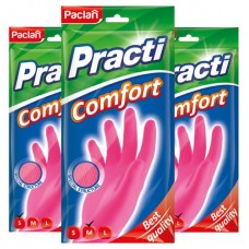 Перчатки хозяйственные PACLAN Comfort резиновые, р S,M,L