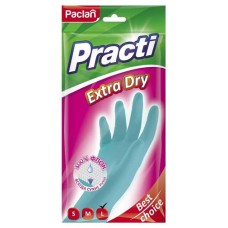 Перчатки резиновые Paclan Practi Extra Dry размер L, 1 пара