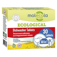 Таблетки для посудомоечных машин Molecola экологичные, 30 шт