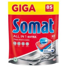 Таблетки для посудомоечной машины Somat 85 tabs All in One Extra, 85 шт