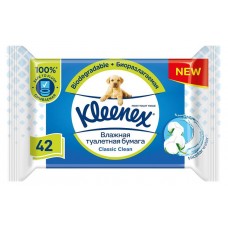 Туалетная бумага влажная Kleenex Classic Clean, 42 листа