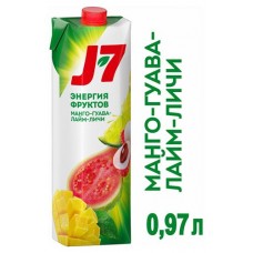 Напиток J7 манго гуава лайм личи с мякотью, 970 мл