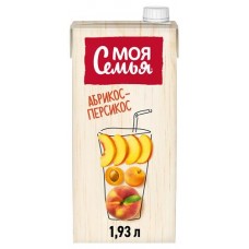 Напиток сокосодержащий «Моя Семья» из груш, яблок и персиков Персик-Кудесник, 1,93 л